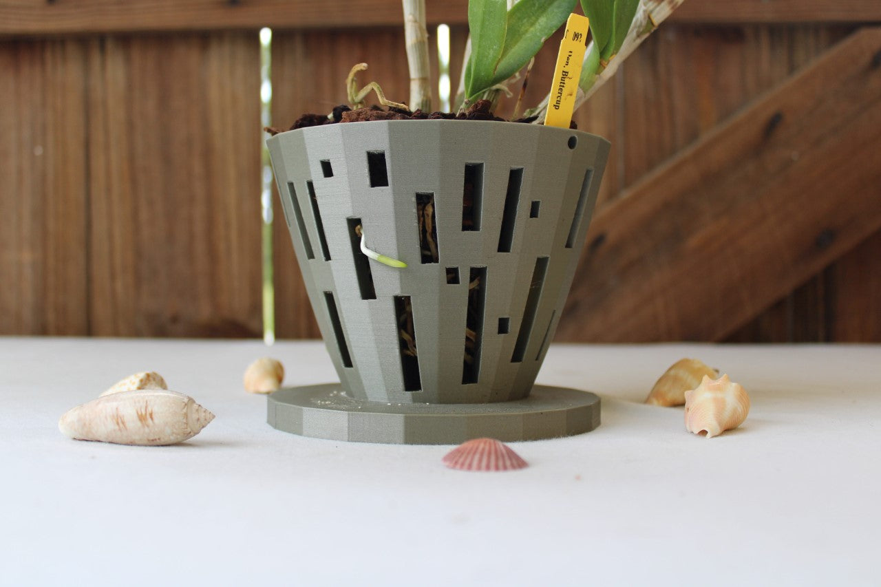 Pearl Grey Orchid Pot