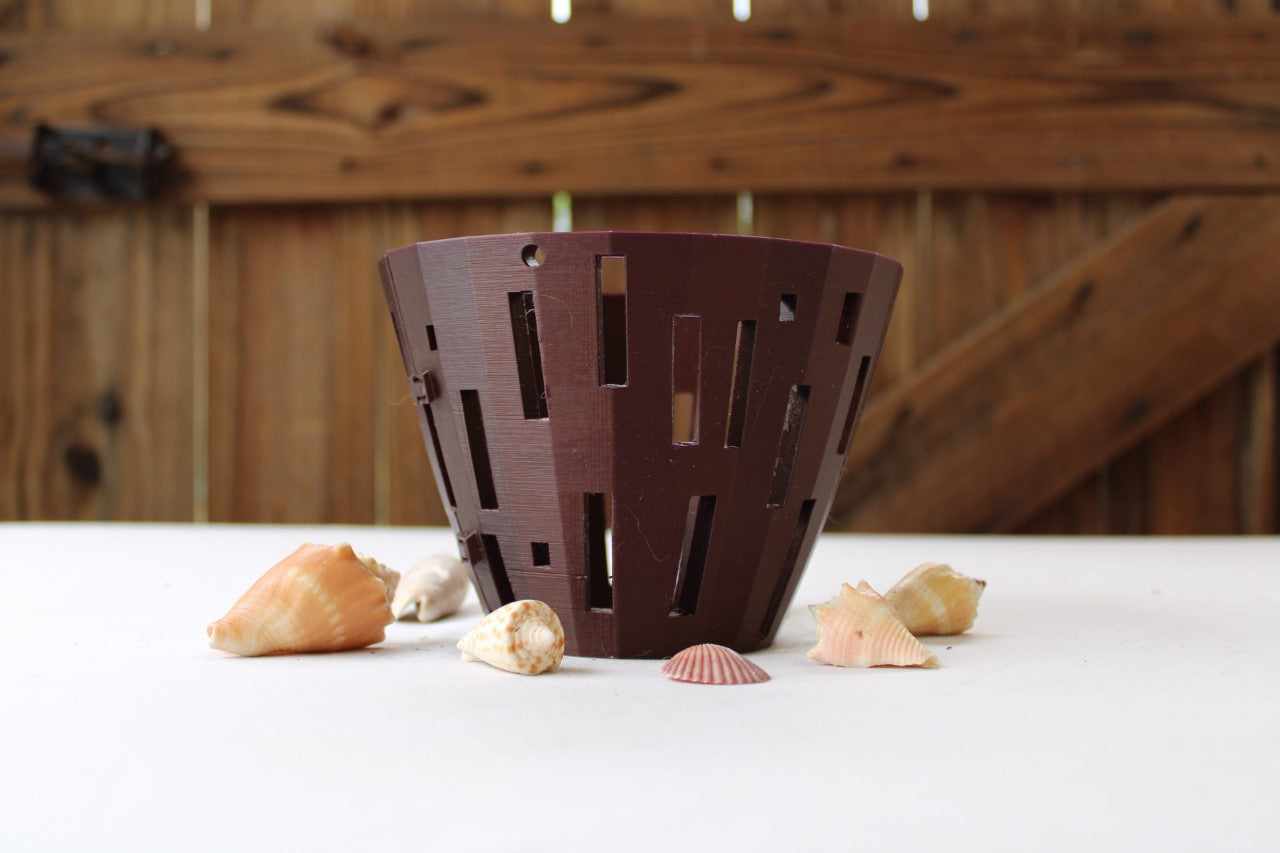 Mahogany Brown Upside-Down Orchid Pot